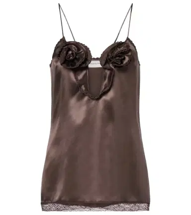 Magda Butrym Floral-appliqué silk satin camisole | Thumbnail 1