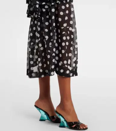 Dries Van Noten Polka-dot ruffled midi skirt | Thumbnail 2
