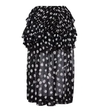 Dries Van Noten Polka-dot ruffled midi skirt | Thumbnail 1