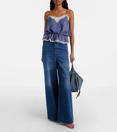 Chloé Chloé Lace-trimmed silk jacquard camisole | Thumbnail 5 Chloé Chloé Lace-trimmed silk jacquard camisole | Thumbnail 5