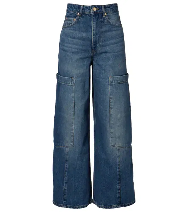 Ganni Mid-rise cargo jeans