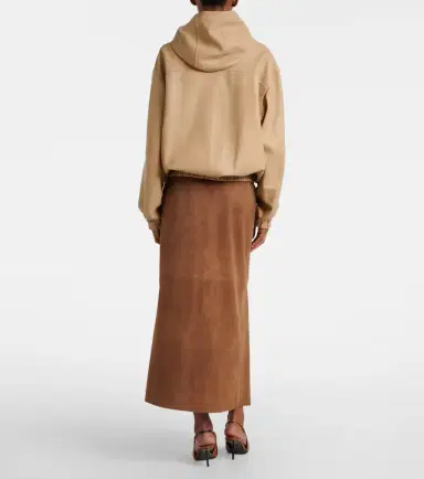 Nour Hammour Leather wrap skirt | Thumbnail 3