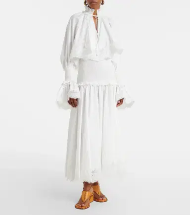 Zimmermann Alchemy lace-trimmed cotton poplin maxi dress | Thumbnail 2