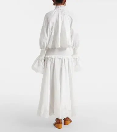 Zimmermann Alchemy lace-trimmed cotton poplin maxi dress | Thumbnail 4