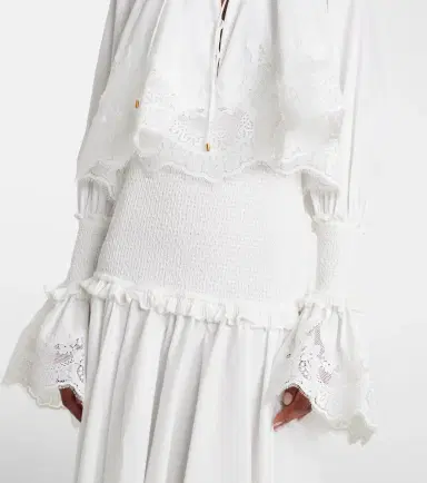Zimmermann Alchemy lace-trimmed cotton poplin maxi dress | Thumbnail 5