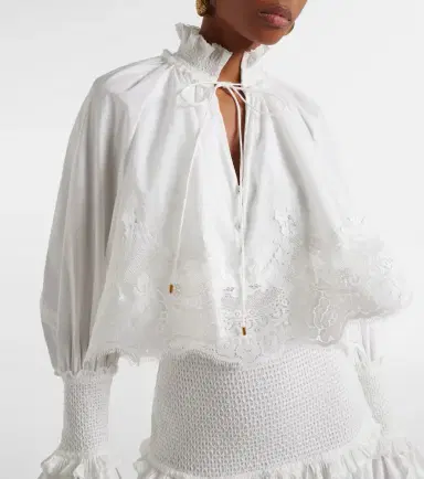 Zimmermann Alchemy lace-trimmed cotton poplin maxi dress | Thumbnail 6