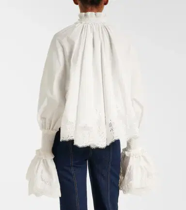 Zimmermann Alchemy lace-trimmed cotton blouse | Thumbnail 4 Zimmermann Alchemy lace-trimmed cotton blouse | Thumbnail 4