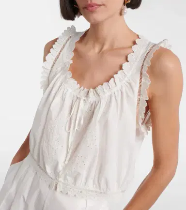 DÔEN Dôen Traveler embroidered cotton top | Thumbnail 3