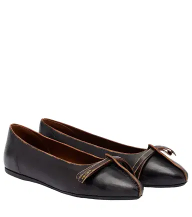 Prada Leather ballet flats | Thumbnail 1
