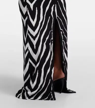 The New Arrivals Ilkyaz Ozel Zebra-print jersey gown | Thumbnail 2