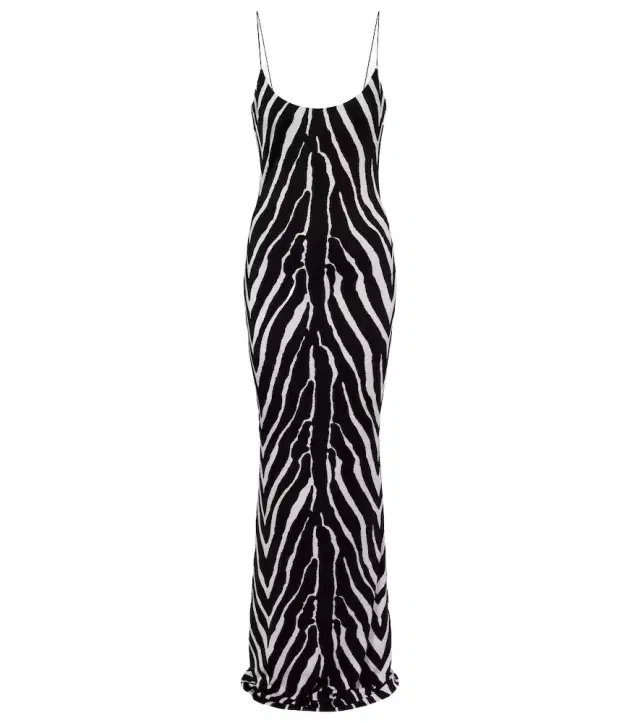 The New Arrivals Ilkyaz Ozel Zebra-print jersey gown