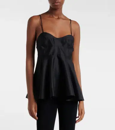 RÓHE Róhe Peplum wool and silk bustier top | Thumbnail 4 RÓHE Róhe Peplum wool and silk bustier top | Thumbnail 4
