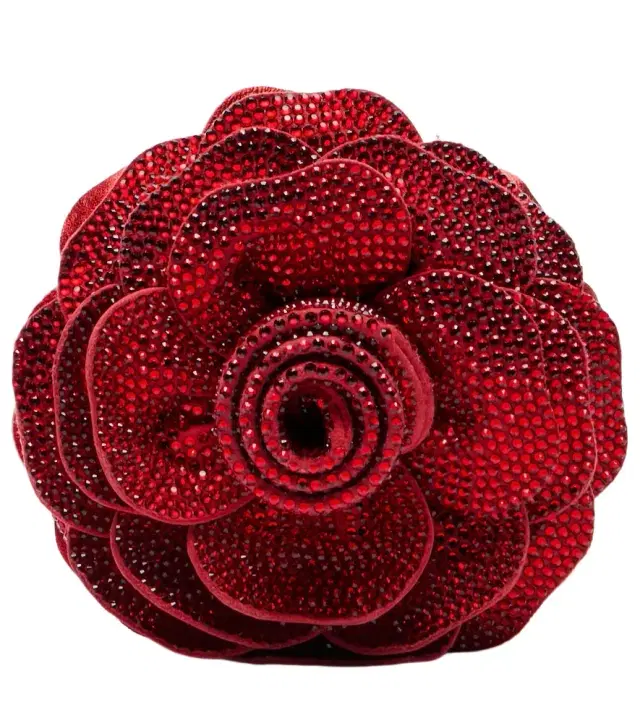 Soft Rose Belle crystal-embellished clutch