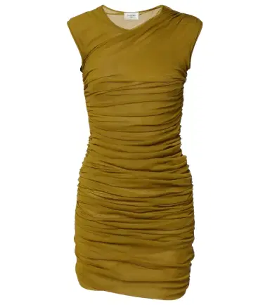 Saint Laurent Ruched tulle jersey minidress | Thumbnail 1