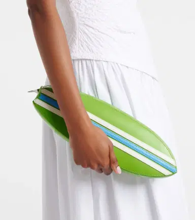 Staud Surfboard striped leather clutch | Thumbnail 6 Staud Surfboard striped leather clutch | Thumbnail 6
