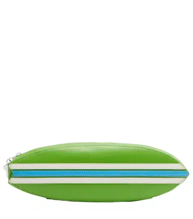 Staud Surfboard striped leather clutch | Thumbnail 1 Staud Surfboard striped leather clutch | Thumbnail 1
