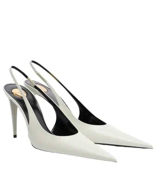 Guermantes patent leather slingback pumps