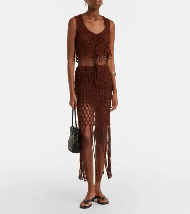 Anna Kosturova Marrakesh crochet cotton crop top | Thumbnail 5