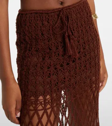 Anna Kosturova Crochet fringed cotton miniskirt | Thumbnail 4