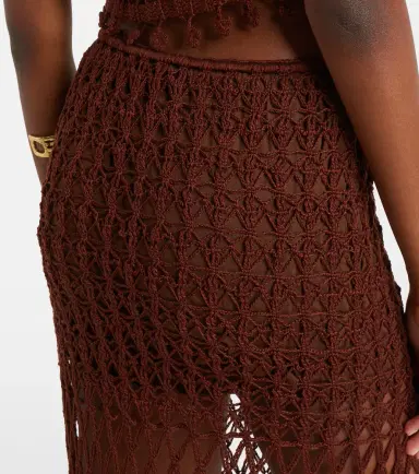 Anna Kosturova Crochet fringed cotton miniskirt | Thumbnail 5