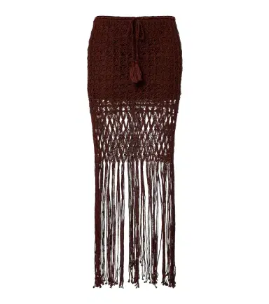 Anna Kosturova Crochet fringed cotton miniskirt | Thumbnail 1