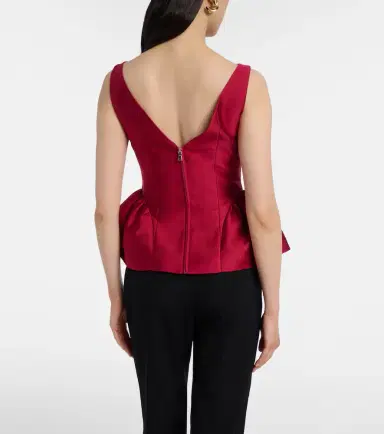 Roland Mouret Peplum taffeta top | Thumbnail 5