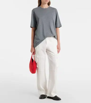 The Frankie Shop Harper cotton jersey T-shirt | Thumbnail 3
