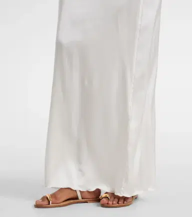 Oséree Oséree Bridal lace-trimmed satin maxi dress | Thumbnail 2