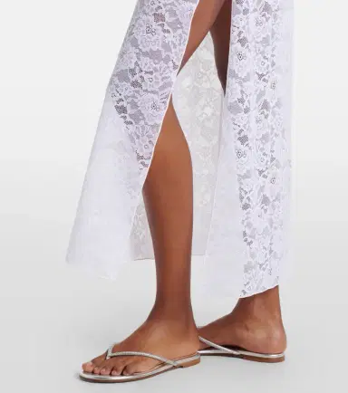 Oséree Oséree Bridal lace beach cover-up | Thumbnail 5 Oséree Oséree Bridal lace beach cover-up | Thumbnail 5
