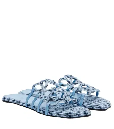 Loewe Paula's Ibiza Petal Anagram canvas slides | Thumbnail 1 Loewe Paula's Ibiza Petal Anagram canvas slides | Thumbnail 1