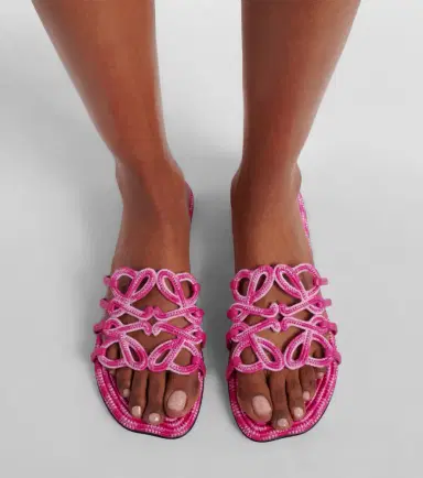 Loewe Paula's Ibiza Petal Anagram canvas slides | Thumbnail 6 Loewe Paula's Ibiza Petal Anagram canvas slides | Thumbnail 6