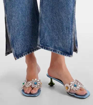 Loewe Paula's Ibiza Toy Crystal Flowers mules | Thumbnail 5 Loewe Paula's Ibiza Toy Crystal Flowers mules | Thumbnail 5