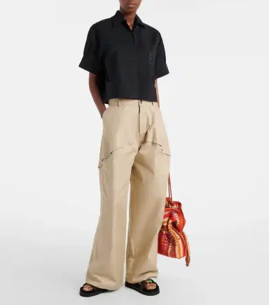 Loewe Paula's Ibiza cotton wide-leg pants | Thumbnail 6 Loewe Paula's Ibiza cotton wide-leg pants | Thumbnail 6