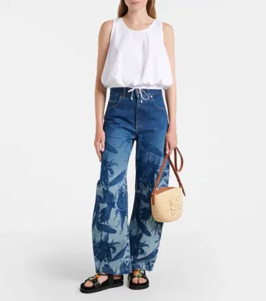 Loewe Paula's Ibiza cotton poplin crop top | Thumbnail 2