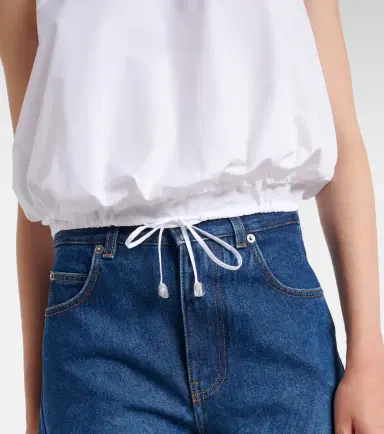 Loewe Paula's Ibiza cotton poplin crop top | Thumbnail 3