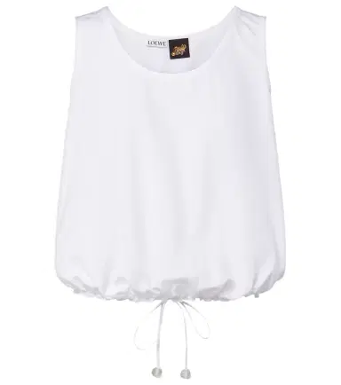 Loewe Paula's Ibiza cotton poplin crop top | Thumbnail 1