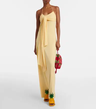 Loewe Paula's Ibiza crêpe jersey maxi dress | Thumbnail 6