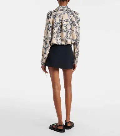 Loewe Paula's Ibiza cotton and silk crêpe skort | Thumbnail 4 Loewe Paula's Ibiza cotton and silk crêpe skort | Thumbnail 4