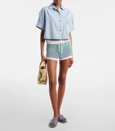 Loewe Paula's Ibiza striped cotton-blend shorts | Thumbnail 2 Loewe Paula's Ibiza striped cotton-blend shorts | Thumbnail 2