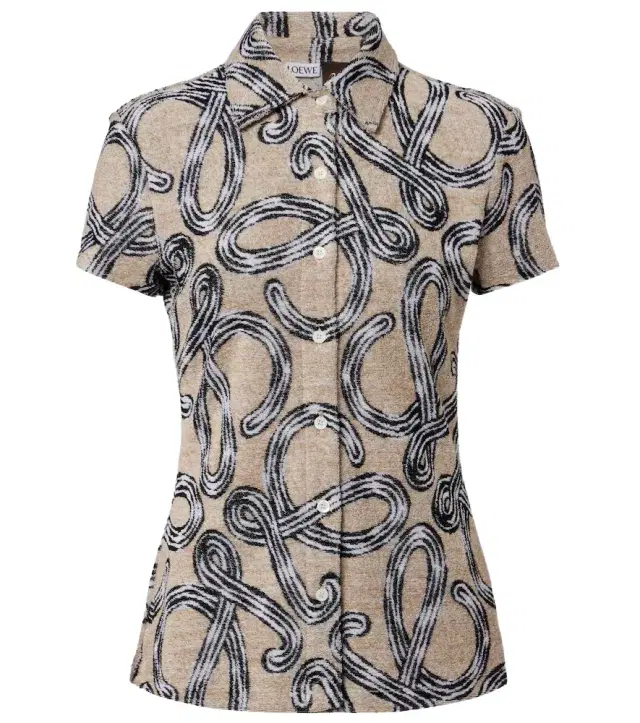 Paula's Ibiza Anagram cotton-blend shirt