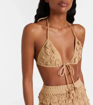 Loewe Paula's Ibiza crochet cotton bra top | Thumbnail 2