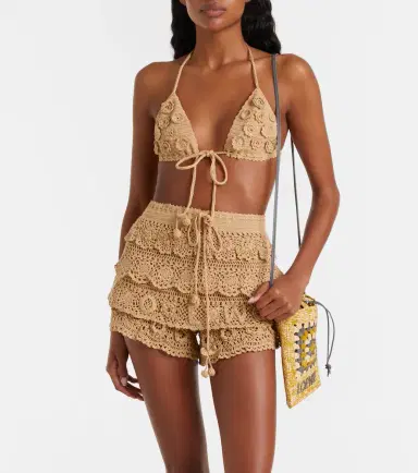 Loewe Paula's Ibiza crochet cotton bra top | Thumbnail 3