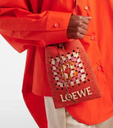 Loewe Paula's Ibiza crochet raffia pouch with strap | Thumbnail 5 Loewe Paula's Ibiza crochet raffia pouch with strap | Thumbnail 5