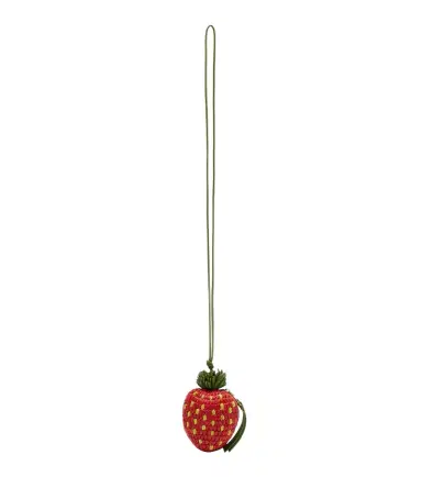 Loewe Strawberry crochet raffia coin purse with strap | Thumbnail 1