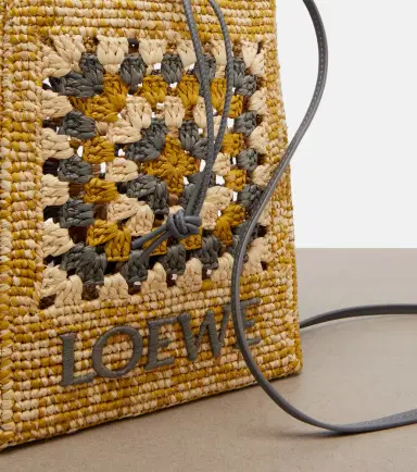 Loewe Paula's Ibiza raffia pouch with strap | Thumbnail 2