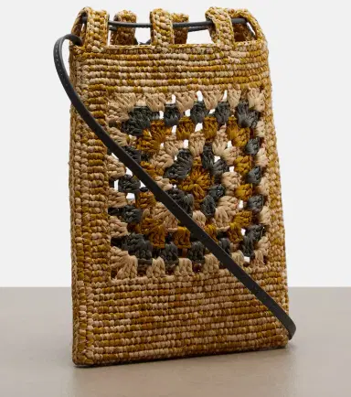 Loewe Paula's Ibiza raffia pouch with strap | Thumbnail 3