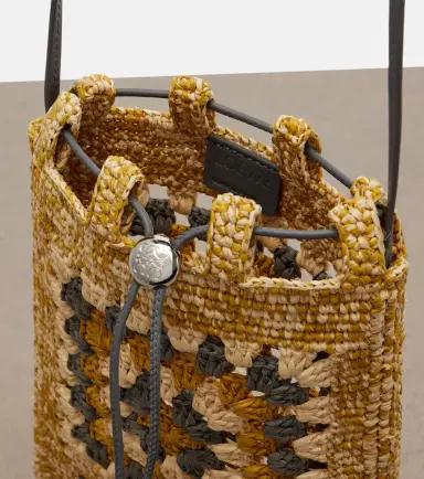 Loewe Paula's Ibiza raffia pouch with strap | Thumbnail 4