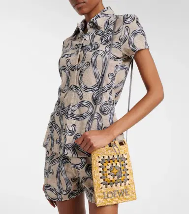 Loewe Paula's Ibiza raffia pouch with strap | Thumbnail 6