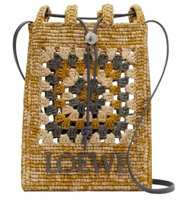 Loewe Paula's Ibiza raffia pouch with strap | Thumbnail 1