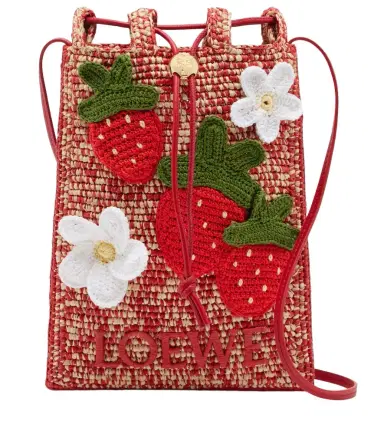 Loewe Paula's Ibiza raffia pouch with strap | Thumbnail 1
